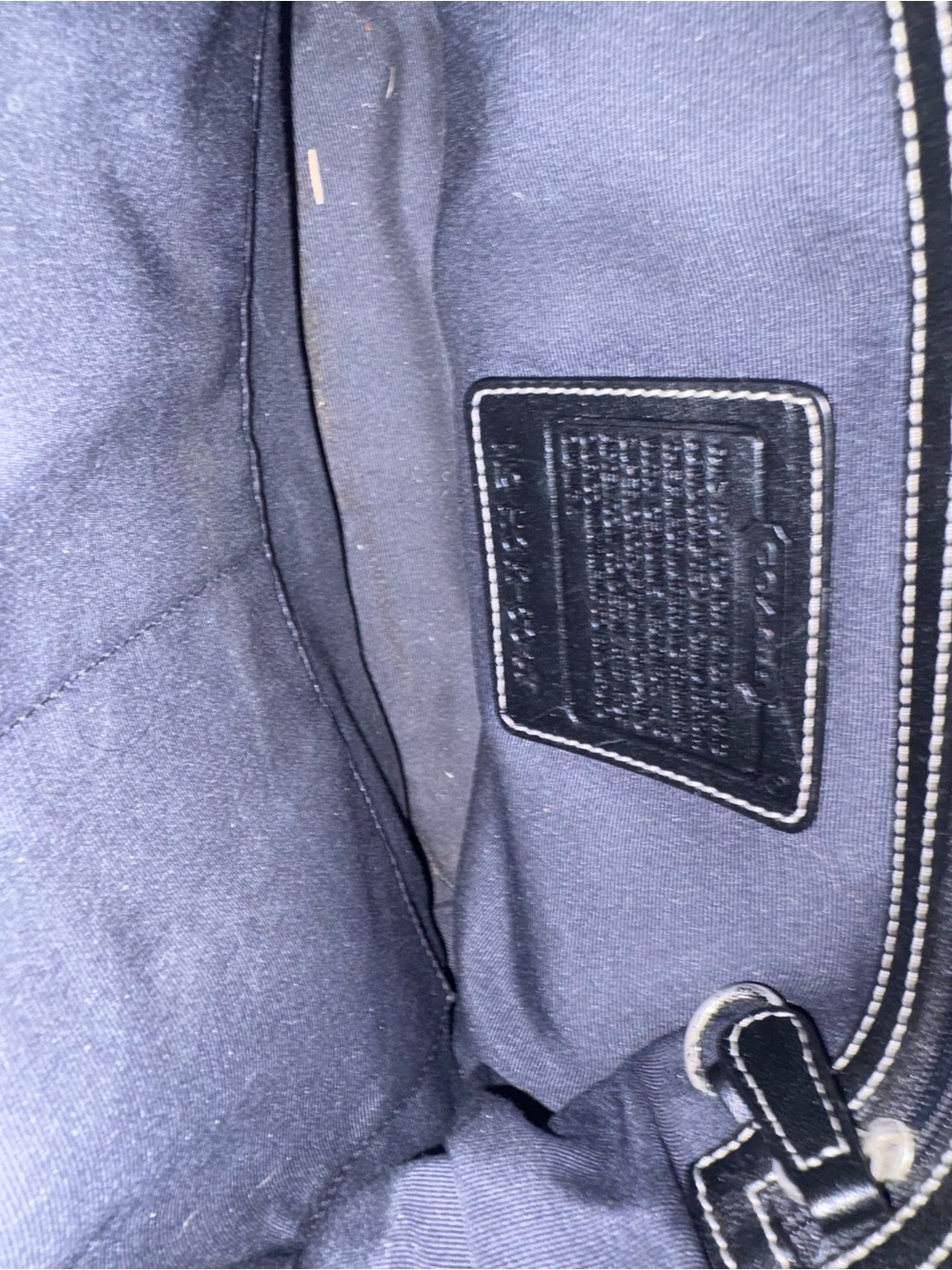 Vintage Y2K Coach Black Signature Monogram Demi Hobo Shoulder Bag Purse 6047 - Picture 9 of 10